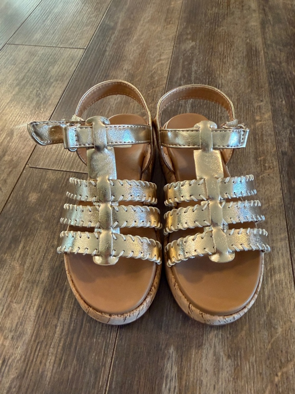 Dolce Vita Girls Gold Multi-Strap Sandals